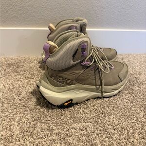 HOKA Gore-Tex Kaha Women's Hiking Boots - Taupe and Purple